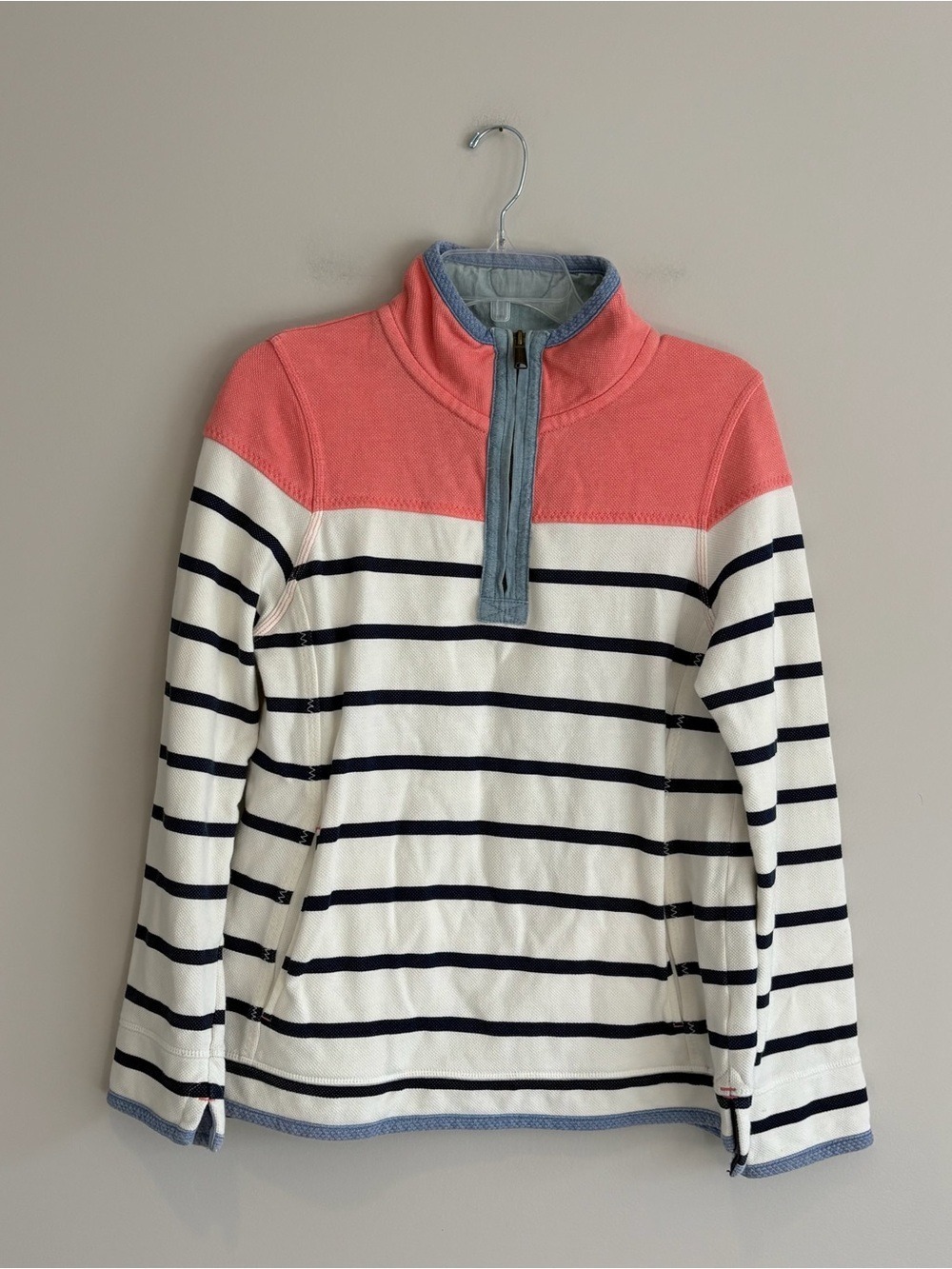 FatFace Airlie Light Blue and Navy Pullover Size 6